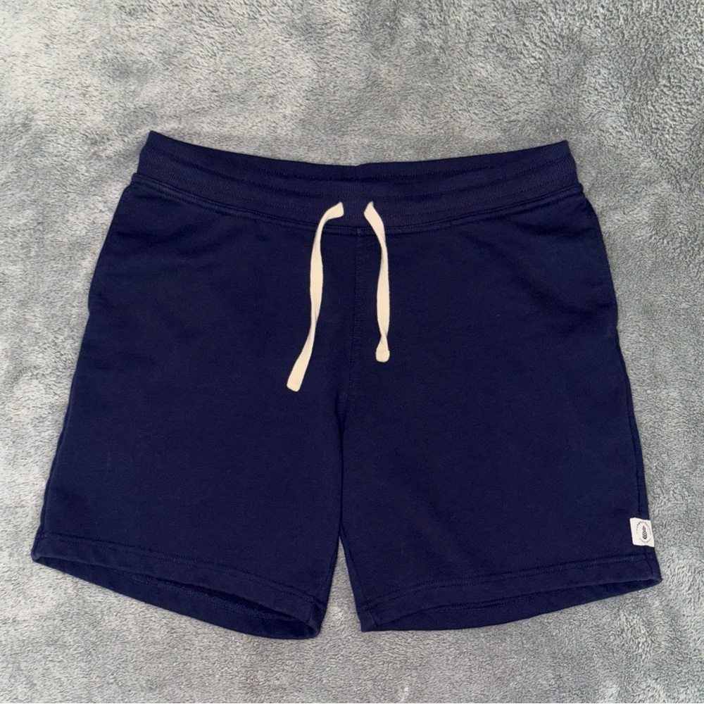 Chubbies Loungewear Navy Blue Terry Drawstring Shorts - Picture 1 of 8